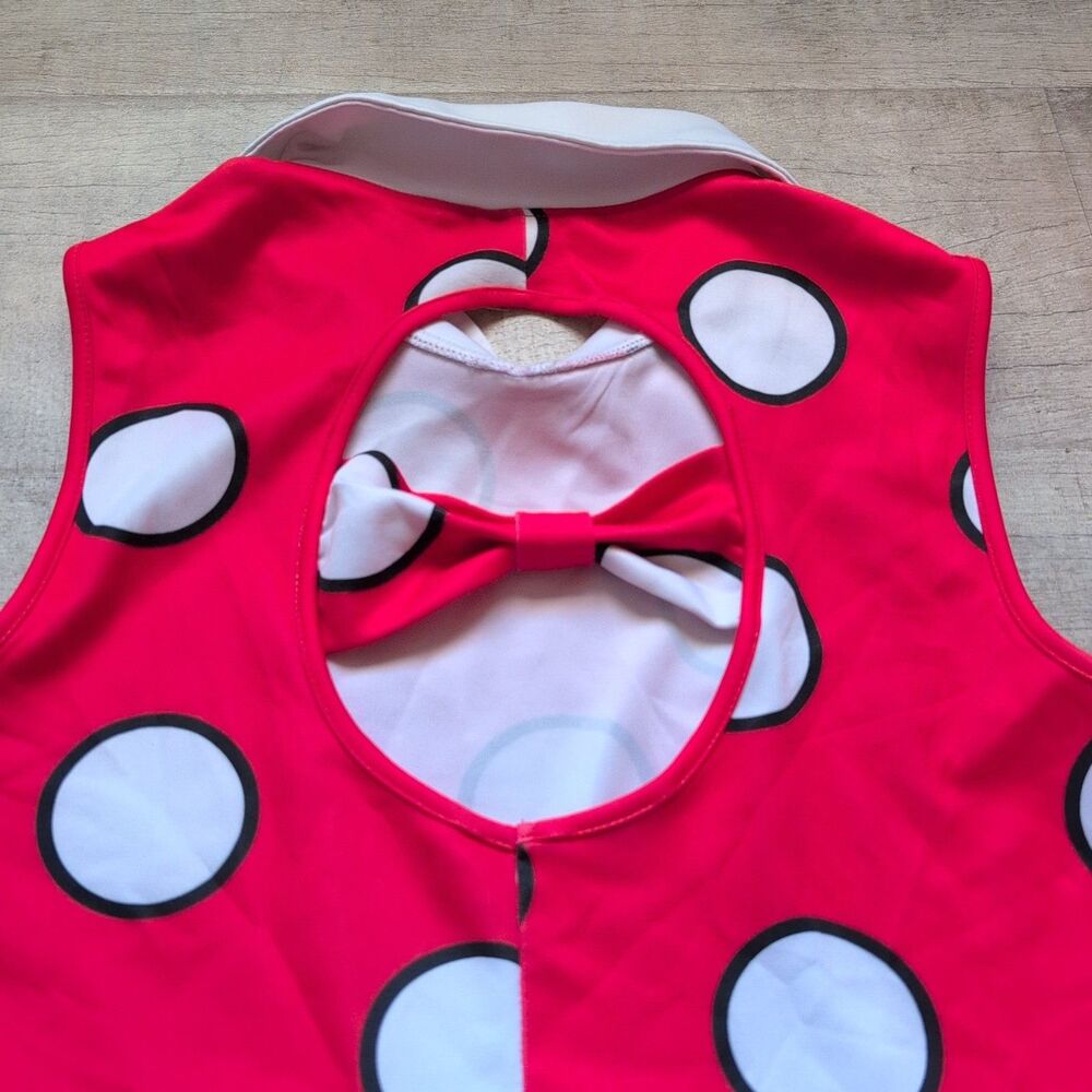 Disney Red Minnie Mouse Dress Pocka Dots Size M - Picture 8 of 8